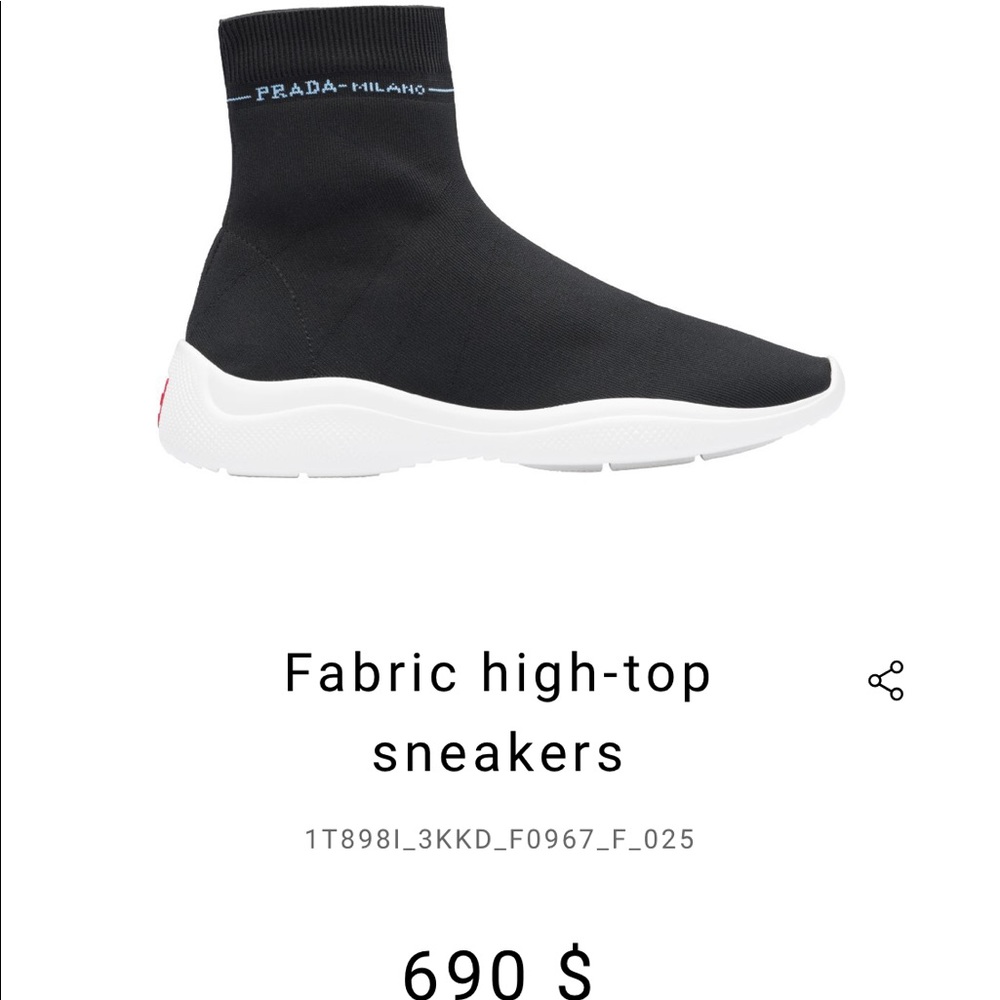 Prada thick kint sock sneaker